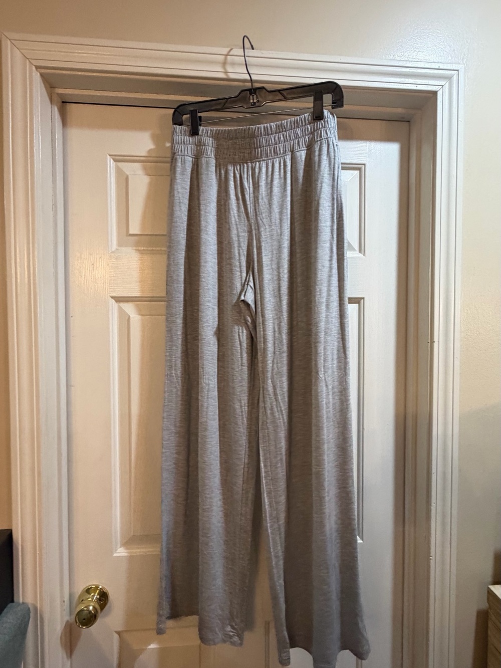 Rae Mod Grey High Waisted Elastic Wide-Leg Pants Inseam 33” #casual #comfy
